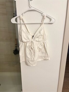 wild fable Cream Lace-Trim Cami Top